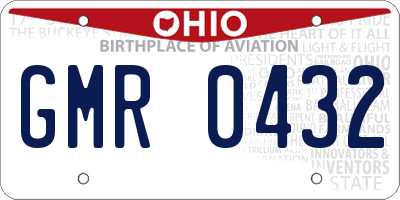 OH license plate GMR0432