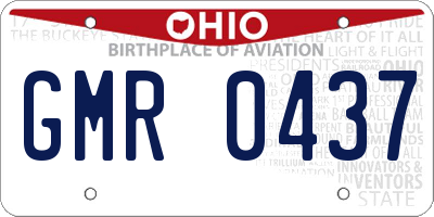 OH license plate GMR0437