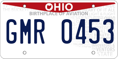 OH license plate GMR0453