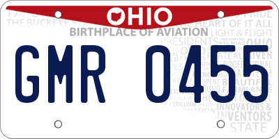 OH license plate GMR0455