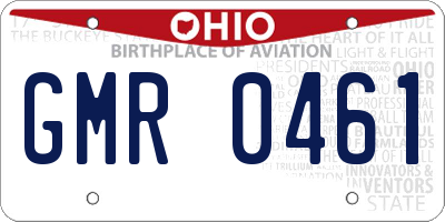 OH license plate GMR0461