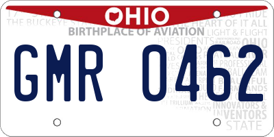 OH license plate GMR0462