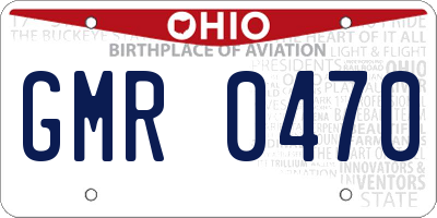 OH license plate GMR0470
