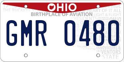 OH license plate GMR0480