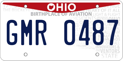 OH license plate GMR0487