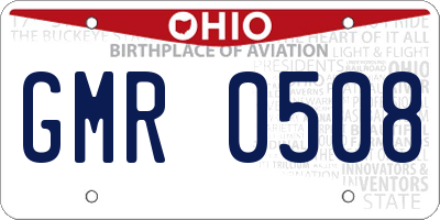 OH license plate GMR0508