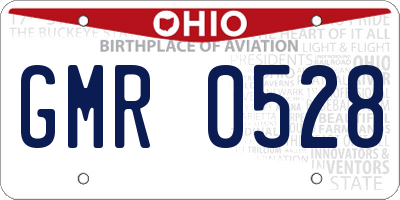 OH license plate GMR0528