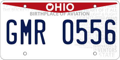 OH license plate GMR0556