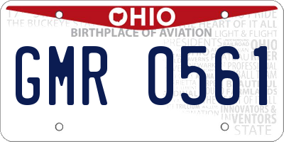 OH license plate GMR0561