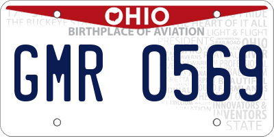 OH license plate GMR0569