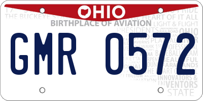 OH license plate GMR0572