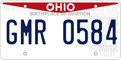 OH license plate GMR0584