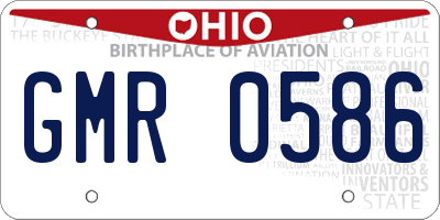 OH license plate GMR0586