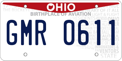 OH license plate GMR0611