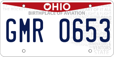 OH license plate GMR0653
