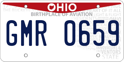 OH license plate GMR0659