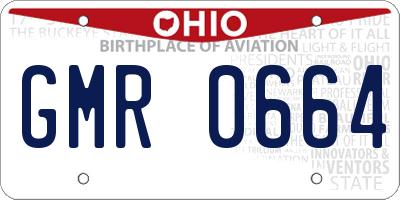 OH license plate GMR0664