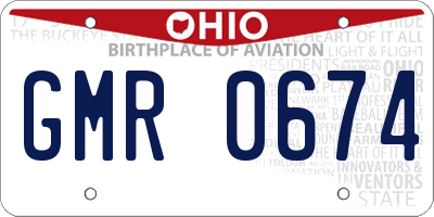 OH license plate GMR0674