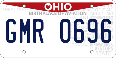 OH license plate GMR0696
