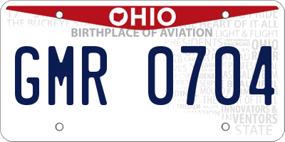 OH license plate GMR0704