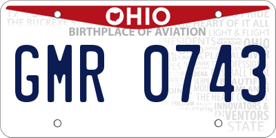 OH license plate GMR0743