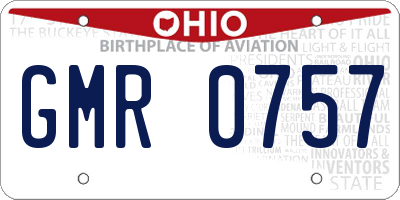 OH license plate GMR0757