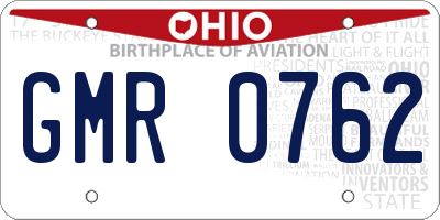 OH license plate GMR0762