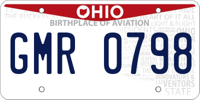 OH license plate GMR0798