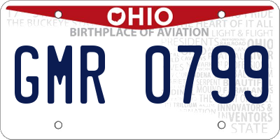 OH license plate GMR0799