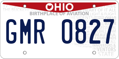 OH license plate GMR0827