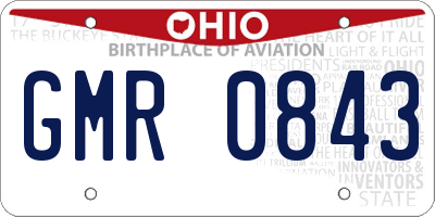 OH license plate GMR0843