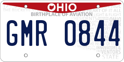 OH license plate GMR0844