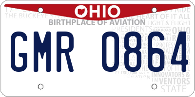 OH license plate GMR0864