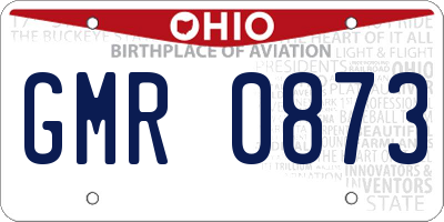 OH license plate GMR0873