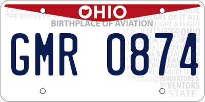 OH license plate GMR0874
