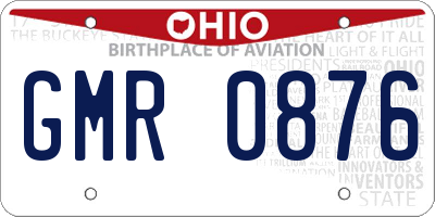 OH license plate GMR0876