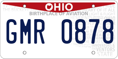 OH license plate GMR0878