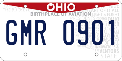 OH license plate GMR0901