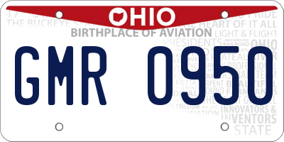 OH license plate GMR0950