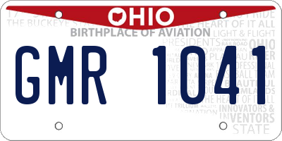 OH license plate GMR1041