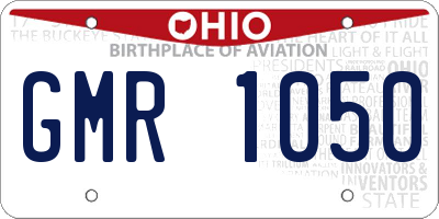 OH license plate GMR1050