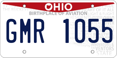 OH license plate GMR1055