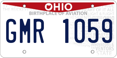 OH license plate GMR1059