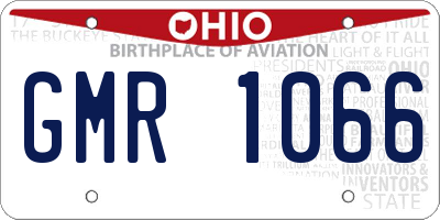 OH license plate GMR1066