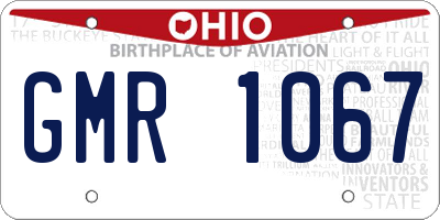 OH license plate GMR1067