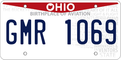 OH license plate GMR1069