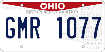 OH license plate GMR1077