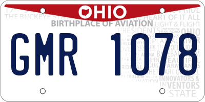 OH license plate GMR1078
