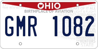 OH license plate GMR1082