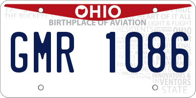 OH license plate GMR1086